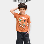 Đồ bộ quần áo bé trai cộc tay Bigfox size đại áo thun quần đùi cotton