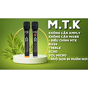 Bộ 2 Micro không dây đa năng Max MTK 1A - Tích hợp chỉnh bass, treble