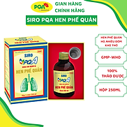 Siro Hen Phế Quản PQA Thành Phần Từ Thiên Nhiên Hỗ Trợ Bổ Phế, Giảm Ho