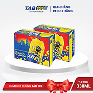 Bia TAB 100 TẾT combo 2 thùng 24 lon 330ml