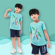 Đồ bộ bé trai cộc tay BIGFOX - MISS MEOW size đại chất cotton phong cách