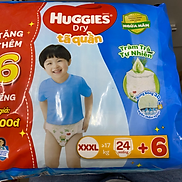 TÃ QUẦN HUGGIES XXXL 24+6 MIẾNG