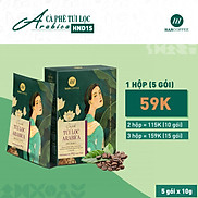 Cà phê phin giấy HANCOFFEE túi lọc Arabica Đắng Êm Chuyển Ngọt hộp 5 10