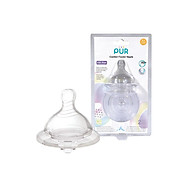 Vỉ 2 núm ti cho bình miệng rộng PUR Comfort Feeder