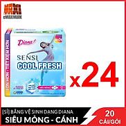 Nguyên thùng Băng vệ sinh Diana Sensi Cool Fresh siêu mỏng cánh 20 miếng