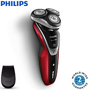 Máy cạo râu khô và ướt cao cấp Philips S5390 12 có đầu tỉa tóc mai và ria