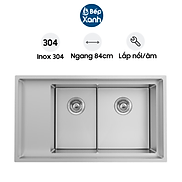 Chậu Rửa Chén 2 Ngăn Inox Hafele HS21-SSD2S90M 567.94.040 - Có Bàn Chờ