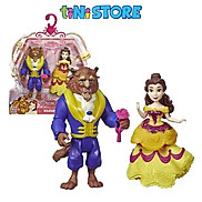 Đồ chơi búp bê công chúa Belle và vua quái vật mini Disney Princess