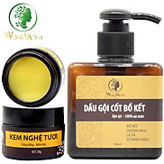 Combo 1 kem nghệ tươi + 1 dầu gội cốt bồ kết Wonmom