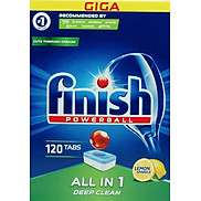 Combo viên rửa bát Finish 120 viên + muối rửa bát Finish 1