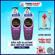 Dầu gội chăm sóc và nuôi dưỡng tóc Elastine Silk Repair Baby Powder 550ml