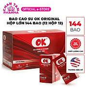 Bao cao su OK không mùi original hộp 144 cái 12 hộp nhỏ