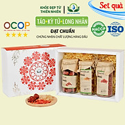 Hộp quà tặng trà hoa cao cấp - Set 12 Trà táo đỏ, Kỷ tử, Long nhãn