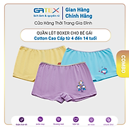 Combo 7 Quần Lót Boxer Cho Bé Gái GATEX Cotton Cao Cấp GAKIDS từ 4 đến 14