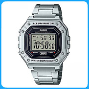 Đồng Hồ Casio nam W-218HD-1AV Dây Kim Loại Mặt Vuông