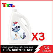 Thùng 3 Can Nước Lau Sàn Sunlight Hương Hoa Thiên Nhiên 3.6kg x3