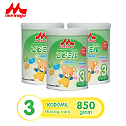 Combo 3 hộp sữa Morinaga số 3 Kodomil hương vani hương dâu lon 850gr hàng