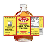 Giấm Táo Hữu Cơ Bragg Chai Nhựa 235ml Organic Cider Vinegar