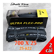 Vỏ xe đạp 700x25tanh lụa, gai trơn S-205 Deli-Tire Ultra Flex