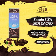 Milk Chocolate không nhân 20g FIGO VIET NAM 50% cacao ĐỒ ĂN VẶT