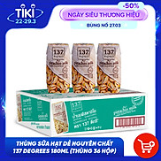 Thùng Sữa Hạt Dẻ Nguyên Chất 137 DEGREES 180ml Thùng 36 hộp