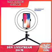 ĐÈN 26cm +kẹp+chân để bàn LIVESTREAM ĐÈN LIVE STREAM make up trang điểm