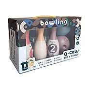 BỘ ĐỒ CHƠI NÉM BÓNG BOWLING HOẠT HÌNH DỄ THƯƠNG CHO BÉ 6 CHAI + 2 BÓNG NÉM