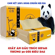 Giấy ăn Gấu Trúc Sipiao thùng 30 gói thấm hút tốt, siêu dai - GD005