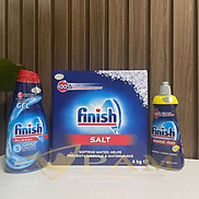 Combo Gel rửa bát Finish All in 1 Shine&Protect 650ml +Muối Finish 4kg +