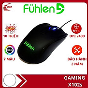 Chuột máy tính có dây, chuột gaming Led giá rẻ Fuhlen X102S USB đen DPI