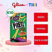 Bánh que nướng giòn vị pizza GLICO Pretz Pizza Flavour 31g Combo 10 hộp