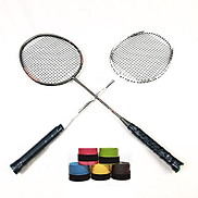 Bộ 2 vợt cầu lông cao cấp tặng kèm 2 cuộn quấn cán vợtgng màu vợt và quấn