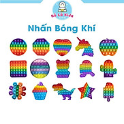 Pop it đồ chơi bấm bong bóng màu sắc cầu vồng giảm căng thẳng Hồ Lô Kids