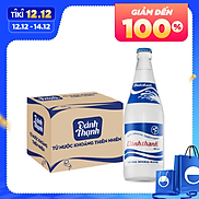 Thùng 12 chai Nước Khoáng Thiên Nhiên Có Ga Đảnh Thạnh chai thủy tinh 460ml