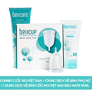 Combo 1 Cốc nguyệt san Silicone y tế Beu Cup+ 1 Dung dịch vệ sinh phụ nữ