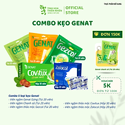 Combo 5 sản phẩm kẹo Genat - Kẹo thảo mộc Covitux, Gezcol , Genat Gừng