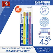 Bộ 3 bàn chải răng Curaprox CS 5460 Ultra Soft Thụy Sĩ