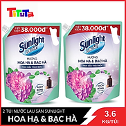 COMBO 2 Túi Nước lau sàn Sunlight Hương Hoa Hạ và Bạc Hà Túi 3.6kgx2