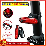 Đèn hậu xe đạp dododios pin sạc 7 chế độ sáng - Đèn cảnh báo an toàn