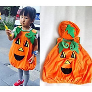 Combo vải và phụ kiện may bộ bí ngô cho bé tham gia Hallowen