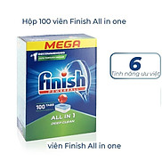 Viên rửa bát Finish All in One 90 viên + Tặng que thử nước cứng