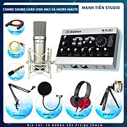 Combo thu âm, livestream Micro Max 79, Sound card Alctron U16K MK3