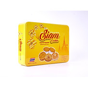 Bánh quy Siam mix các vị 390g hộp sắt Chữ nhật - Màu vàng