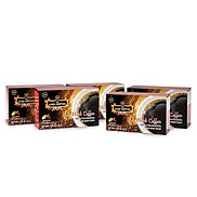 Combo 10 Cà Phê Hòa Tan 100% Đen Thuần Khiết KING COFFEE - Hộp 15 gói x 2g