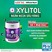 Kẹo Gum không đường Lotte Xylitol - Hương Blueberry Mint 137,8 g