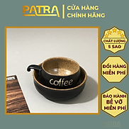 Bộ Bát Kèm Tách Hâm Nóng Cafe Gốm Sứ Bát Tràng