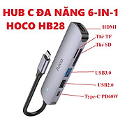 Hub C bộ chia cổng type C đa năng 6 in 1 cho laptop máy tính bảng điện