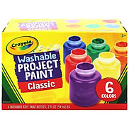 Hộp 6 Màu Nước Washable Project Paint Classic - Crayola 541204