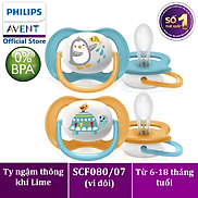 Núm ty ngậm thông khí Philips Avent hình thúcho trẻ từ 6-18 tháng tuổi