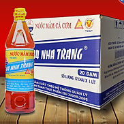 Thùng 12 chai Nước mắm Cá cơm - 584 Nha Trang - Loại 20 độ đạm, Chai 1 Lít